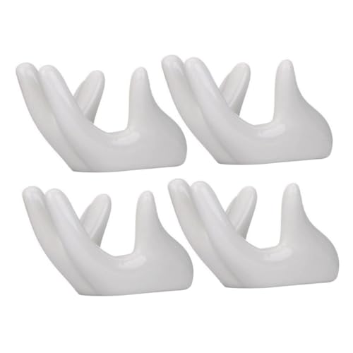 4pcs Ocarina Stand Ceramic Ocarina Base Portable Ocarina Holder Hand-shaped Ocarina Holder Instrument Holder Musical Instrument Part Instrument Accessory Musical Instrument Stand