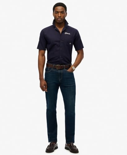 Superdry Para Hombre. M4011007A Camisa Resort Merchant Store Marino (M), Casual, Lino, Manga Corta - 2