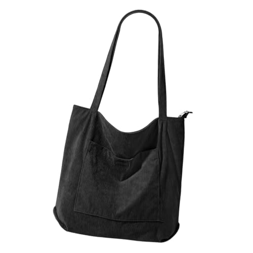 Sac en velours côtelé vintage grand format pour trajets et voyages