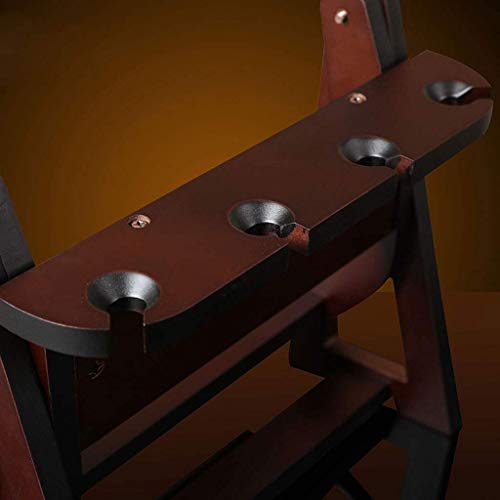 Soporte para vino de madera 3 botellas y 4 copas miniatura 5
