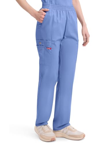 Image of Dickies EDS Signature Scrubs for Women, Elastic Waist Pull-On Cargo Pants for Women in Soft Brushed Poplin - 86106