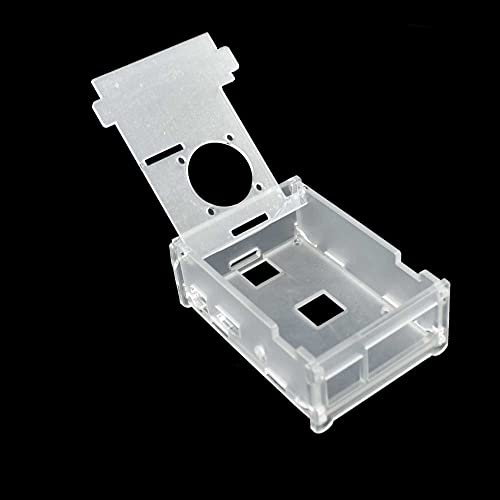 Funda acrílica para Raspberry Pi 3 Modelo B+/Raspberry Pi 3, carcasa transparente con ventilador de refrigeración (solo funda)