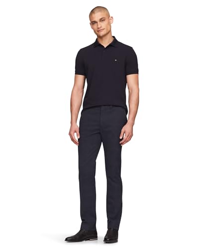 Image of Tommy Hilfiger Men's Short Sleeve Polo Shirts in Classic Fit with Stretch and Organic Pique Cotton