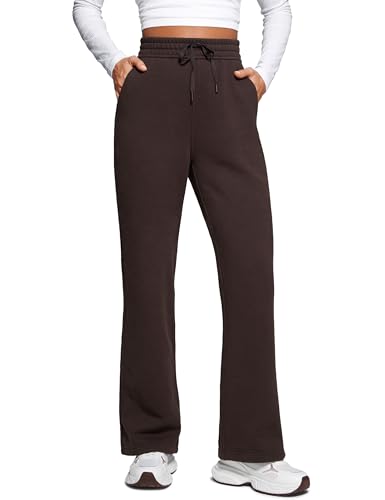 CRZ YOGA Cotton Fleece Lined Sweatpants Women 30" Straight Leg Ca...