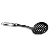 Slotted Strainer and Skimmer Spoon by Topenca is Made of Heat-Resistant Rustproof Nylon and Stainless Steel and Safe for Non-Stick Cookware in Your Home Kitchen