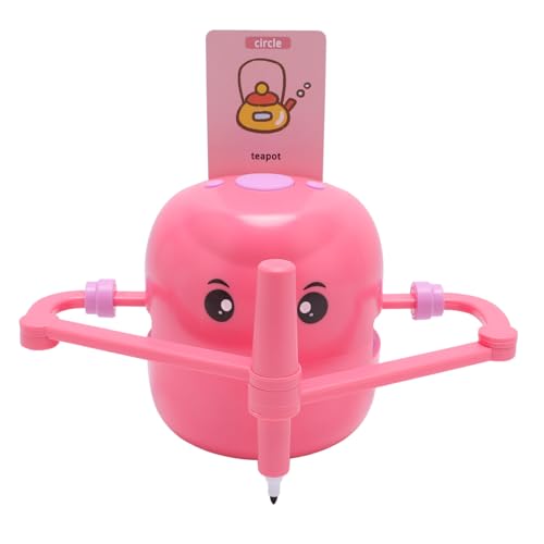 Image of Smart Drawing Robot, Interactive Educational Drawing Robot for Kids Aged 5 and Above, Art Enlightenment for Kids, Auto Drawing Toy, Includes 100 Drawing Cards and 2 Pens (Rose Red)