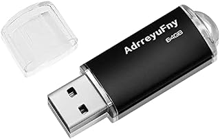 USB Flash Drive 64GB, USB Memory Stick 64GB USB Stick Pendrive USB 2.0 Thumb Drive for Laptop, Tablet, PC (Black)