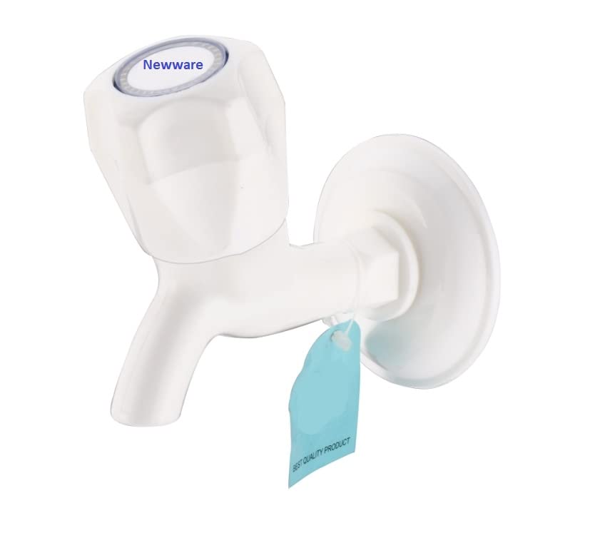 New Ware PTMT Short Body Bib Cock PVC Bib Tap/Water Tap (Plastic) for Kitchen, Bathroom, Wash Basins Taps for HOT & Cold Water - Modern Water Faucet for Effortless Flow (B0B25F78BN) Amazon Price History, Amazon Price Tracker