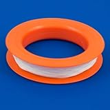 Die Drachenleine ist aufgewickelt auf einer orangenen Ringspule mit Ø180mm und 20mm Breite (innen)