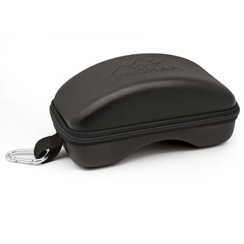 PROHAPI Snow Goggles Case, Semi Hard EVA Ski Goggles Case with Aluminum Bag Strap & High-Performance Proof Zipper - Compact & Lightweight Travel Carrying Snowboard Goggles Bag