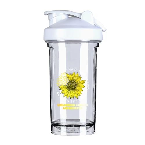 Listen Your Life Matters Childhood Awareness (1) 18 Ounce Shaker Bottle Drink Mixer Leak-proof Pre Workout Protein Shakes Meal Replacement Shakes Bottles 500ML/18 Oz White