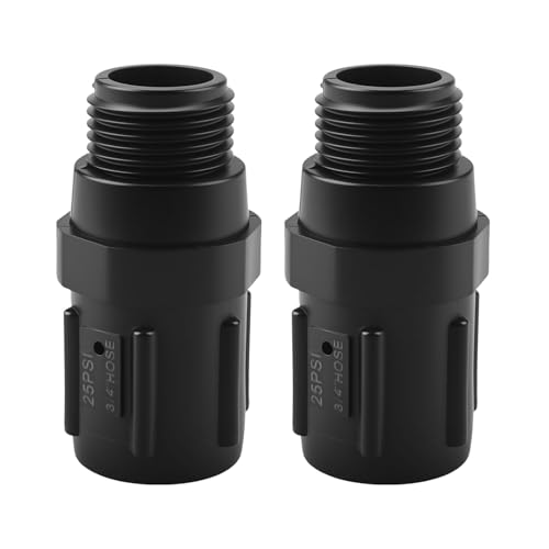 2Pcs Garden Hose Pressure Regulator 25 PSI for Rain Bird HT07525PSI Drip Irrigation Pressure Regulator Parts 3/4 FHT 3/4 MHT Pressure Reducer Drip Irrigation Water Pressure Regulator