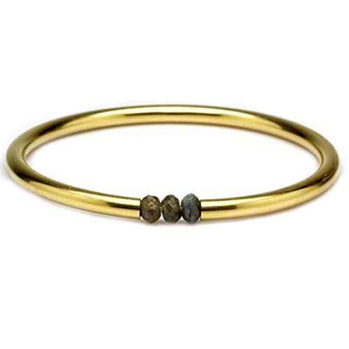 Labradorite Beaded Bangle JewelryGift