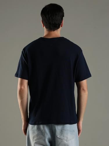Image of Solid Relaxed Fit Cotton T-Shirt