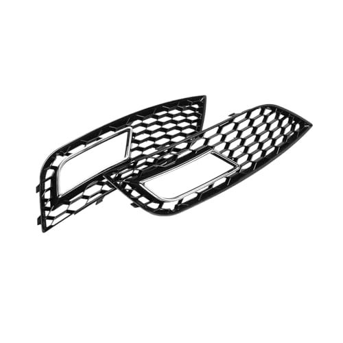 Caches phares antibrouillard avant haut de gamme nid d'abeille chrome silver pour A4 B8.5