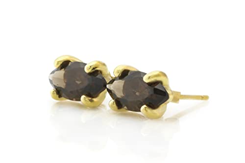 Boucles d'oreilles cristal quartz fumé pour un style bohème chic