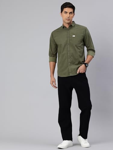 Image of Majestic Man Custom Geometric Printed Pure Cotton Slim Fit Casual Shirt