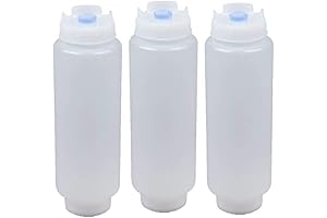 3-Pack Squeeze Bottle with Upside-Down Blue Tip