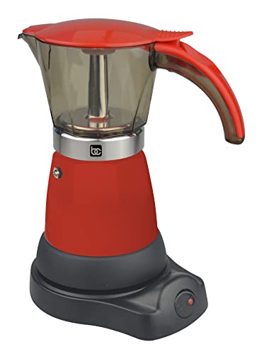 Bene Casa Red Portable Electric Espresso Maker 3 or 6 Cups/Cafetera Roja Portable Electrica Espresso...