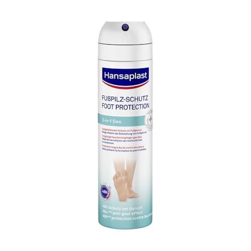 Hansaplast Fußpilz-Schutz 2in1 Deo (150 ml) antibakterielles Fußdeo mit 48h Schutz vor Fußgeruch Fußspray zur Vorbeugung von Fußpilz