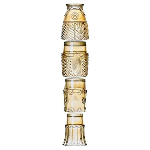MEETOZ Stackable Fish Shaped Glass Set Cover