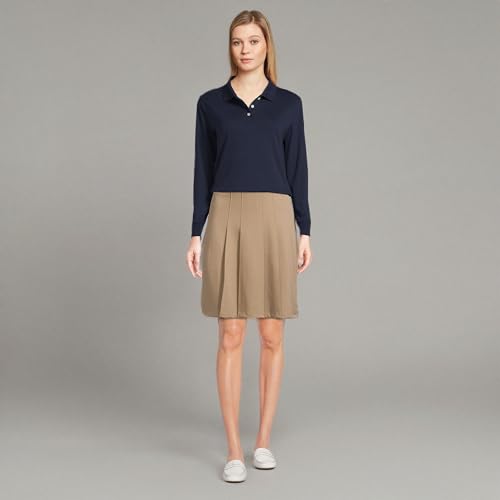 Image of Lands' End School Uniform Kids Long Sleeve Interlock Polo Shirt