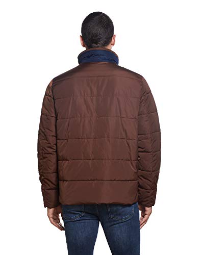 Image of Weatherproof Hooded Puffer Jacket for Men - Water Resistant Bubble Coat for Men | Puffy Alternative Down Jacket