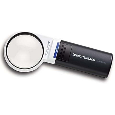 Eschenbach Optik Lupe Handlupe mit LED-Beleuchtung mobiluxLED Vergrößerung: 5x Linsengröße: (Ø) 58mm Cover