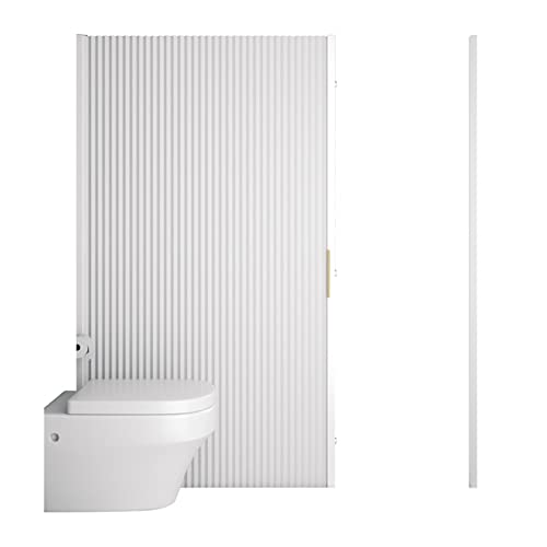 Parete divisoria Magnetica Invisibile per Vasca da Bagno, antimuffa, divisorio per Doccia, Non Perforato, Pieghevole (Bianco L170xA180cm)