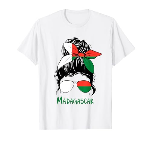 Drapeau Madagascar Girl Malagasy Girl Madagascar Femme T-Shirt