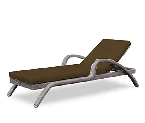 Colchoneta impermeable para tumbona para playa, hotel, piscina, antideslizante, suave, lavable, cojín para banco trasero para muebles de silla tumbada al aire libre, 200 x 70 x 5 cm