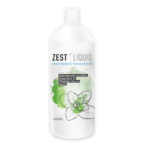 1 Liter Liquid Chlorophyll aus Alfalfa mit Minzgeschmack ohne Konservierungsstoffe - hochdosierter...