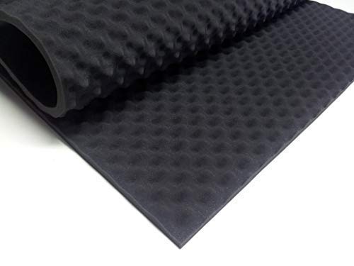 Preisvergleich Produktbild Akustikschaumstoff als Akustik Noppenschaumstoff -SELBSTKLEBEND- Platte 200x100x3cm (anth / schwarz) aus hochwertigem PUR-Schaumstoff
