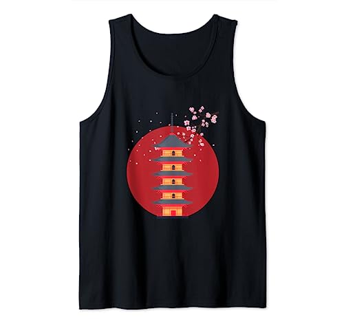 Japonés Kyoto Cherry Blossom Japón Camiseta sin Mangas
