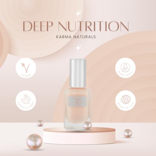 Karma Organic deep Nutrition Nail Strengthener for Thin Nails and Growth, Nail Ridge Filler Base Coat Polish, Nail Hardener Polish for Damaged Nails - Non-Toxic, Vegan, and Cruelty-Free (0.43 FL oz) - Image 6