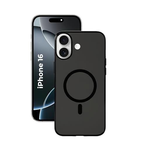 Image of Crystal Translucent Magnet Case for iPhone 16, Premium Polycarbonate, Ultra Strong Magnets, 360 Drop Protection, Raised Camera Protection, MagSafe Compatible