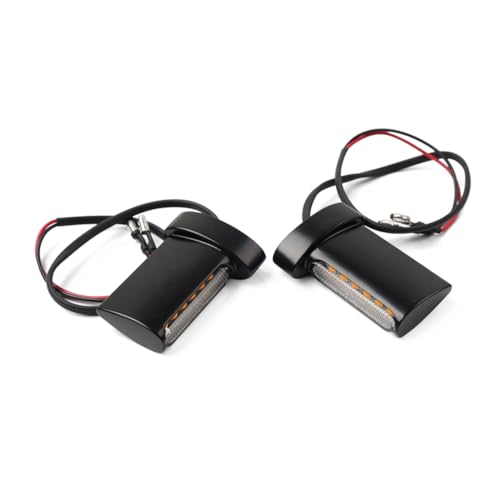 Cnfang4 2 PCS 5.180 Degrees Motorcycle Brake Taillights Rear LED Turn Signals LED Indicator Blinker Zinc Alloy Black for Harley Dyna for Sportster XL 883 1200