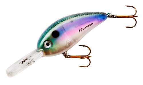 BOMBER Fat Free Square Lip Lures, Melon Shad, 2.5-Inch