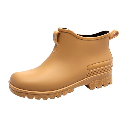 Zapatos de agua para parejas, para lluvia, uso exterior, versátil, parte inferior gruesa, cómoda, antideslizante, de goma, para hombres y mujeres, para viajes y senderismo (2), Amarillo, 40 EU