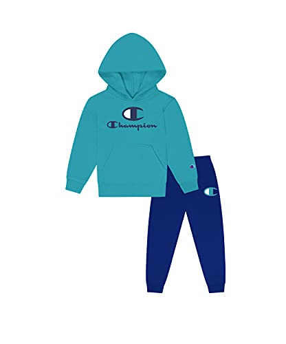 Champion Boys Hertiage 2-7 Two Piece Hooded and Crew Neck Fleece Pant Fleece Sweatshirt Sport Sets (