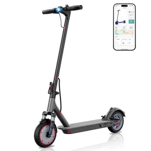 Electric Scooter for Adults, 10'' Solid Tires with...