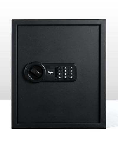 Image of Equal 48L SecureLite Safe Locker for Home | Digital PIN Code + Emergency Key | 10-Gauge Steel Door | 3 Year Warranty | 48 Litre - Matte Black