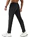 FOGFIRE Mens Sweatpants with Zipper Pockets Joggers for Men Workout Athletic Gym Track Fitness Clothing Black