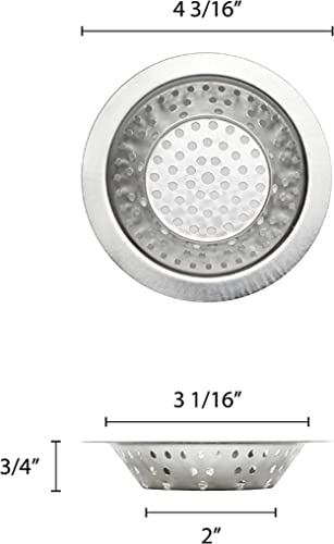 Colador para fregadero de acero inoxidable 3.5 pulgadas miniatura 5