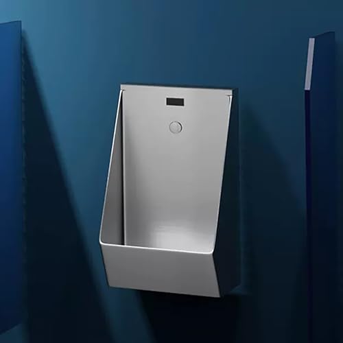 壁掛けセンサー付き小便器、304ステンレス鋼製小便器、家庭、ホテル、公共のバーで使用可能(Silver)