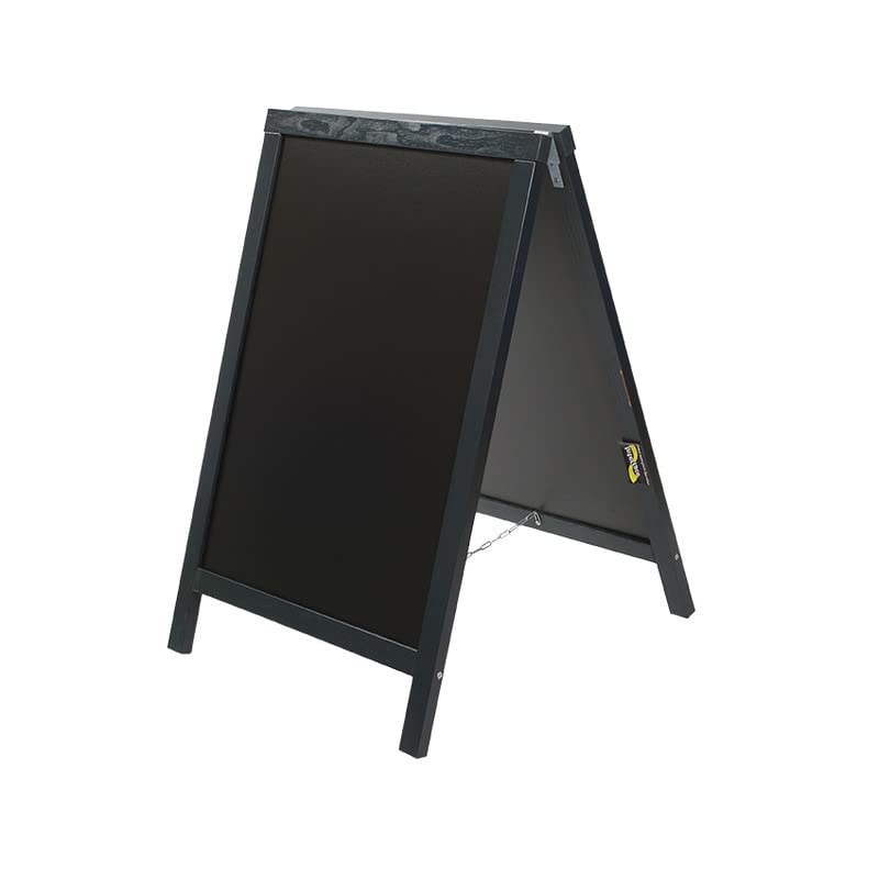 Chevalet stop trottoir avec cadre bois couleur anthracite dimensions 85 x 55 cm