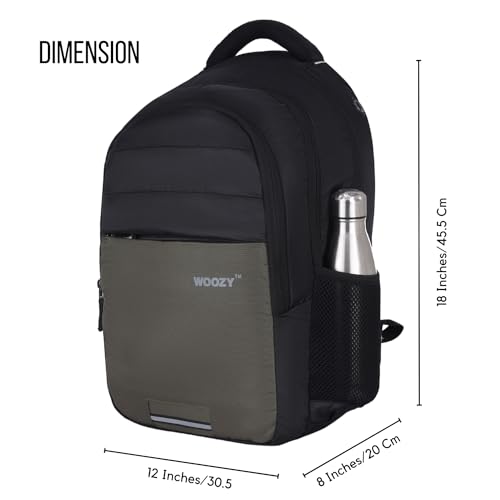 Image of Woozy Casual Laptop Backpack | Laptop Bag for Men Women Boys Girls | Office School College Teens & Students with Rain Cover (18 Inch)
