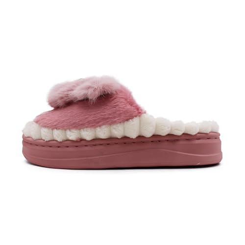 Image of VRITRAZ Women's Comfort Slip On Closed Toe Warm Winter House Clog Indoor Slipper with Cute Print and Degins