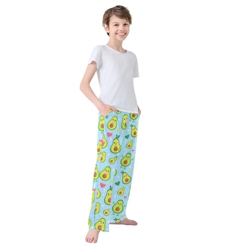 Boys' Pants Avocado Heart Long Bottoms Jogger Pants Elastic Waist Trousers with Pockets S-XL4