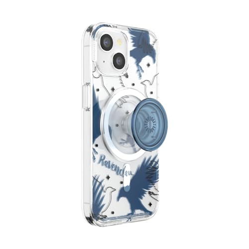 Image of PopSockets iPhone 15 Case with Round Phone Grip Compatible with MagSafe, Phone Case for iPhone 15, Wireless Charging Compatible, Harry Potter - Ravenclaw
